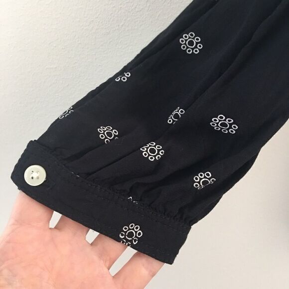 LOFT black & white print peasant top | MP - Picture 5 of 7